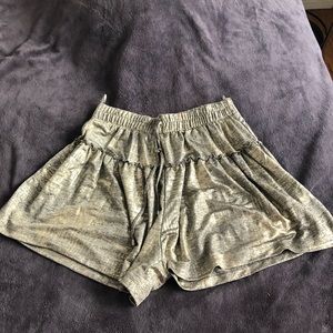 Twenty four seven shorts metallic gunmetal gold